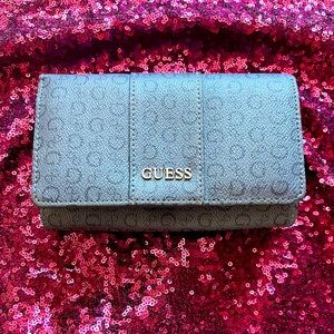 *Final Discounted Price* Vintage Guess Clutch Faux-leather, with an allover logo